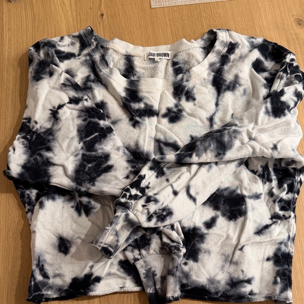 Joah Brown Monochrome Tie-Dye Top